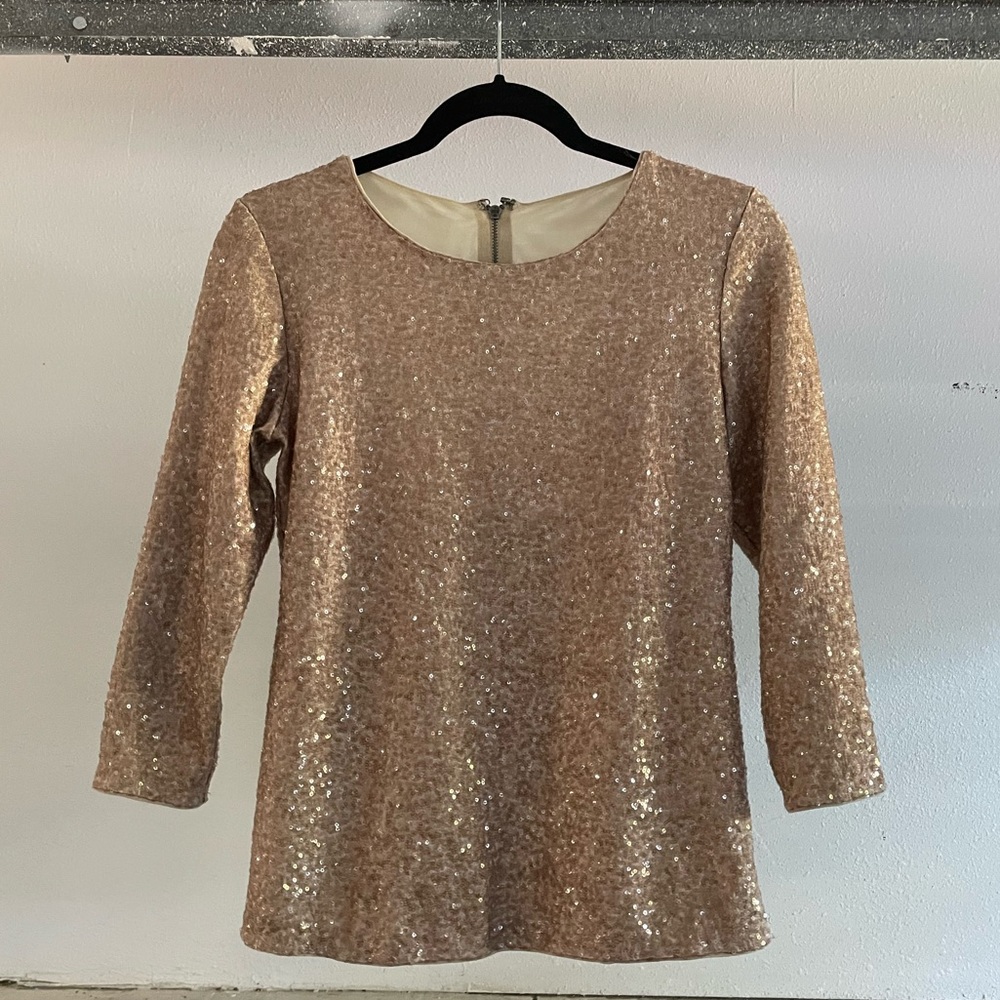 Alice & Olivia Sequin Top With Open Back - image 1